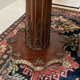 Marquetry pedestal table from the end of the 19th century