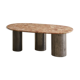 Table basse en marbre et acier