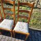 Lot de 6 chaises en bois Tissu floral