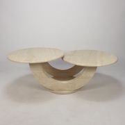 Mid-Century Italian Travertine Coffee Table, 1980s