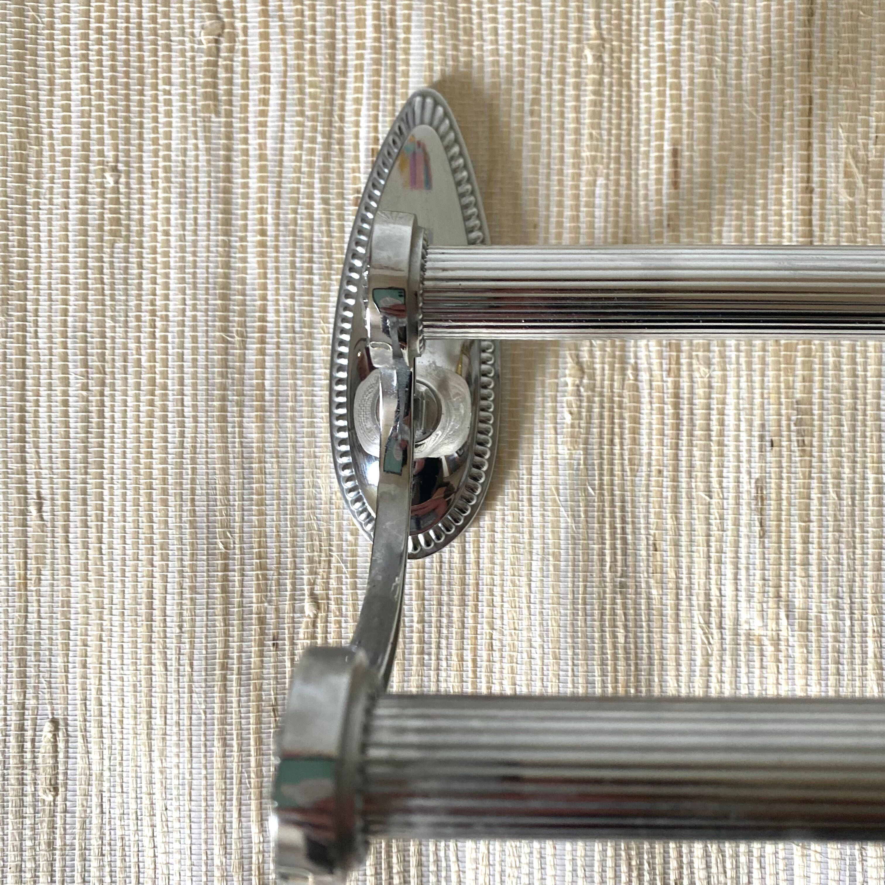 Retro bathroom towel rack