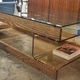 Rectangular smoked acrylic coffee table 1970s | Mid-century modern design furniture