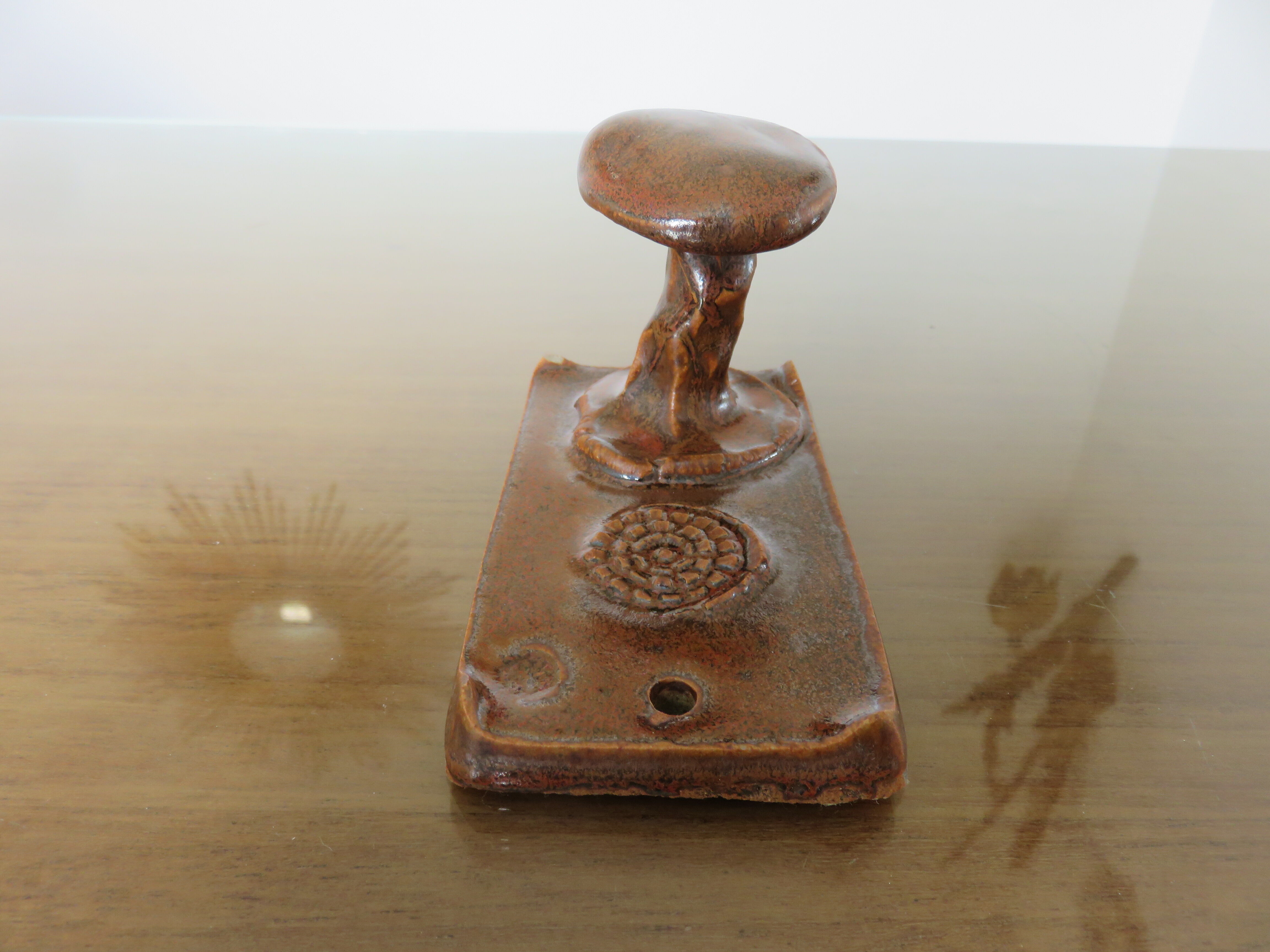Ceramic wall coat hook 60s