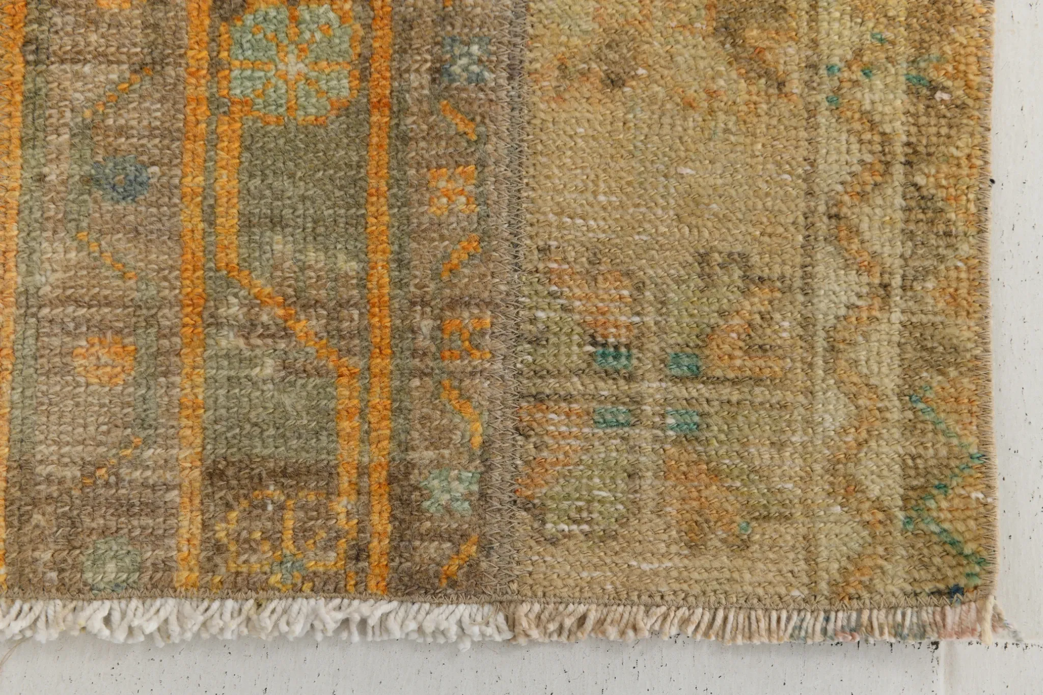 Long Narrow Vintage Persian Runner Rug, Brown & Orange Hallway Rustic Decor