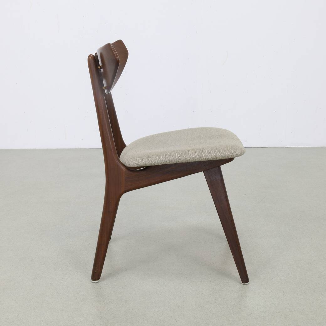 Vintage teak dining chairs by Louis van Teeffelen, 1960s
