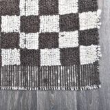4x7 Checkered Handmade Wool Rug 137x214Cm SK 241436