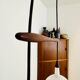 Danish Opaline and Teak Cascading Lamp by Nordisk Solar