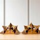Pair of wooden light wall sconces for bedroom