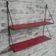 Steel wall rack with 2 shelves by Tjerk Reijenga perforated for Pilastro