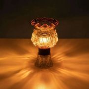 Lampe de table Vintage en verre coloré suédois, lampe de table en verre