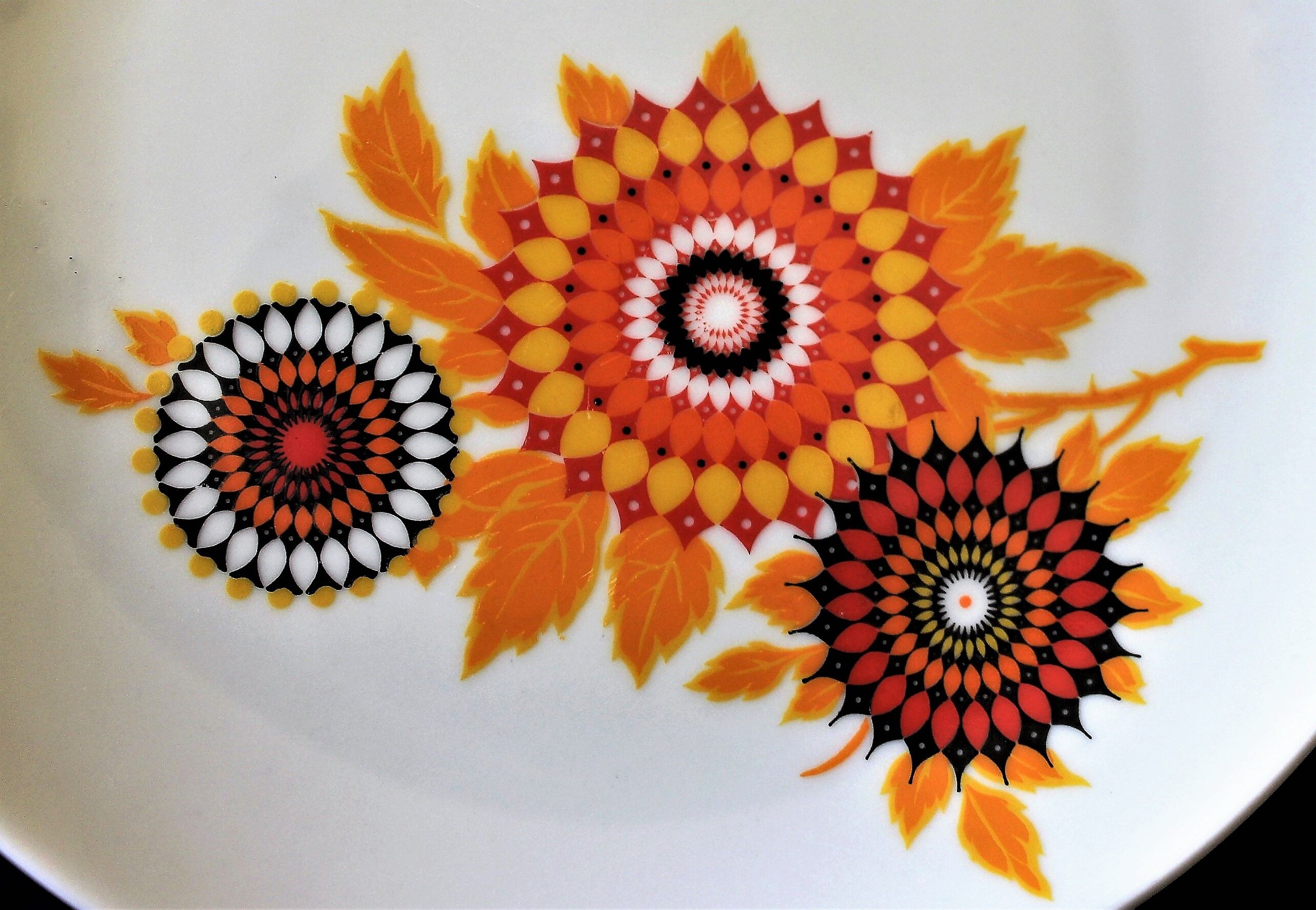 6 70's dessert plates in Winterling Bavaria porcelain