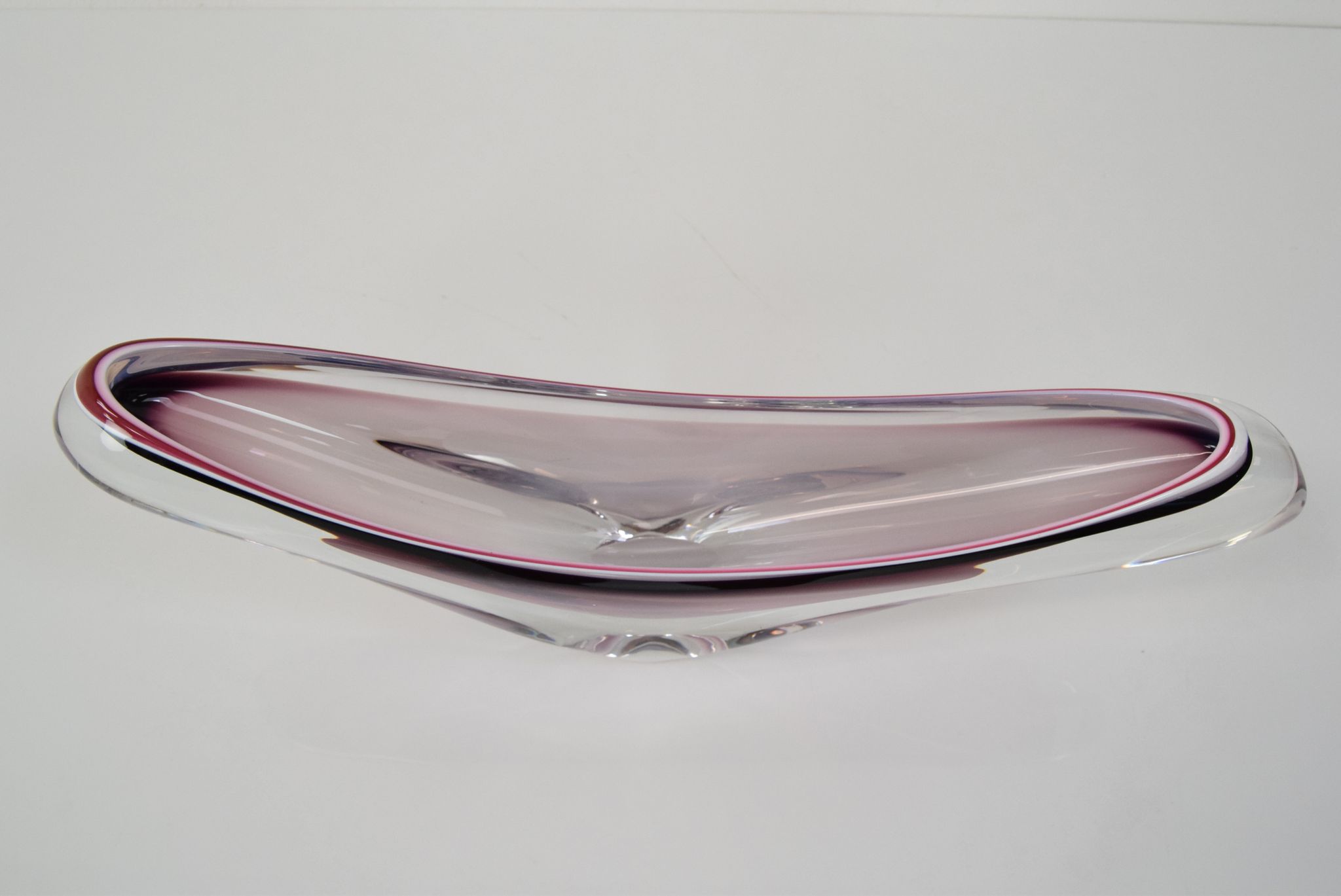 Mid-century Glass Bowl,designed Josef Hospodka for Chribska,1960's.