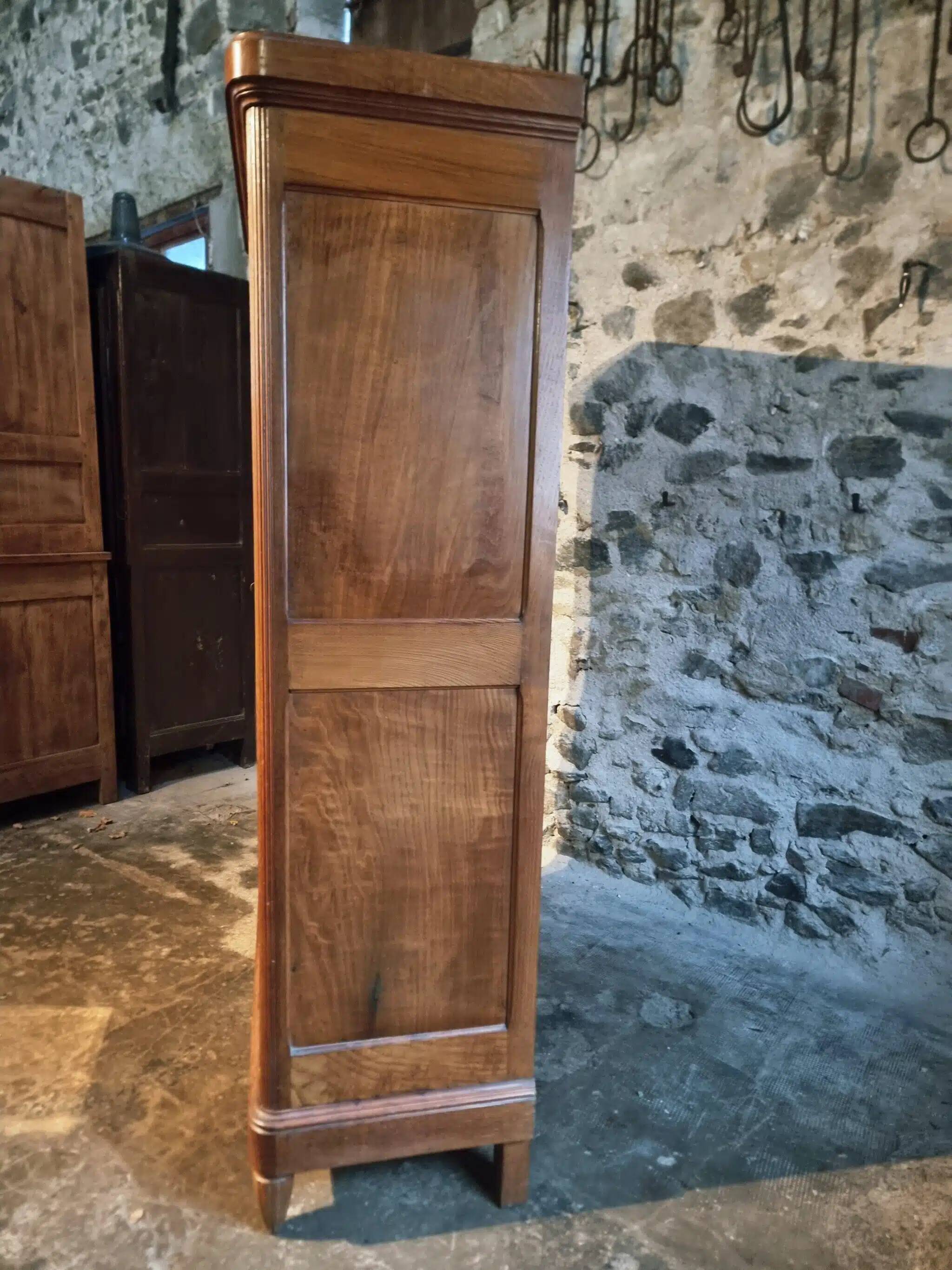 French antique oak wardrobe from the 1930s.
