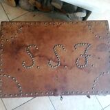 19th century leather chest