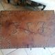 19th century leather chest