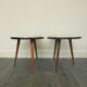 Paire de tables basse tripode vintage années 50