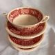 Tasses à soupe Villeroy et Boch Rusticana avec soucoupes.
