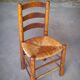 Suite de 4 chaises brutalistes paillées de George Robert