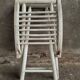 Vintage stool folding stool chalk white