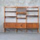 Mid-Century Modular Free Standing  Teak Wall Unit by Kjell Riise for Brodrene Jatogs, Norway, 1960s