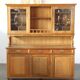 Vintage 1970 Danish Brutalist Light Oak Dining Cabinet, Henning Kjærnulf style