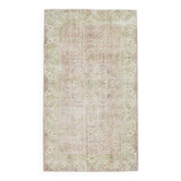Tapis vintage rouge clair et vert 5x9, 160x274 cm SK 21509
