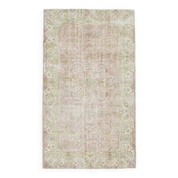 5x9 Light Red Green Vintage Area Rug, 160x274Cm SK 21509