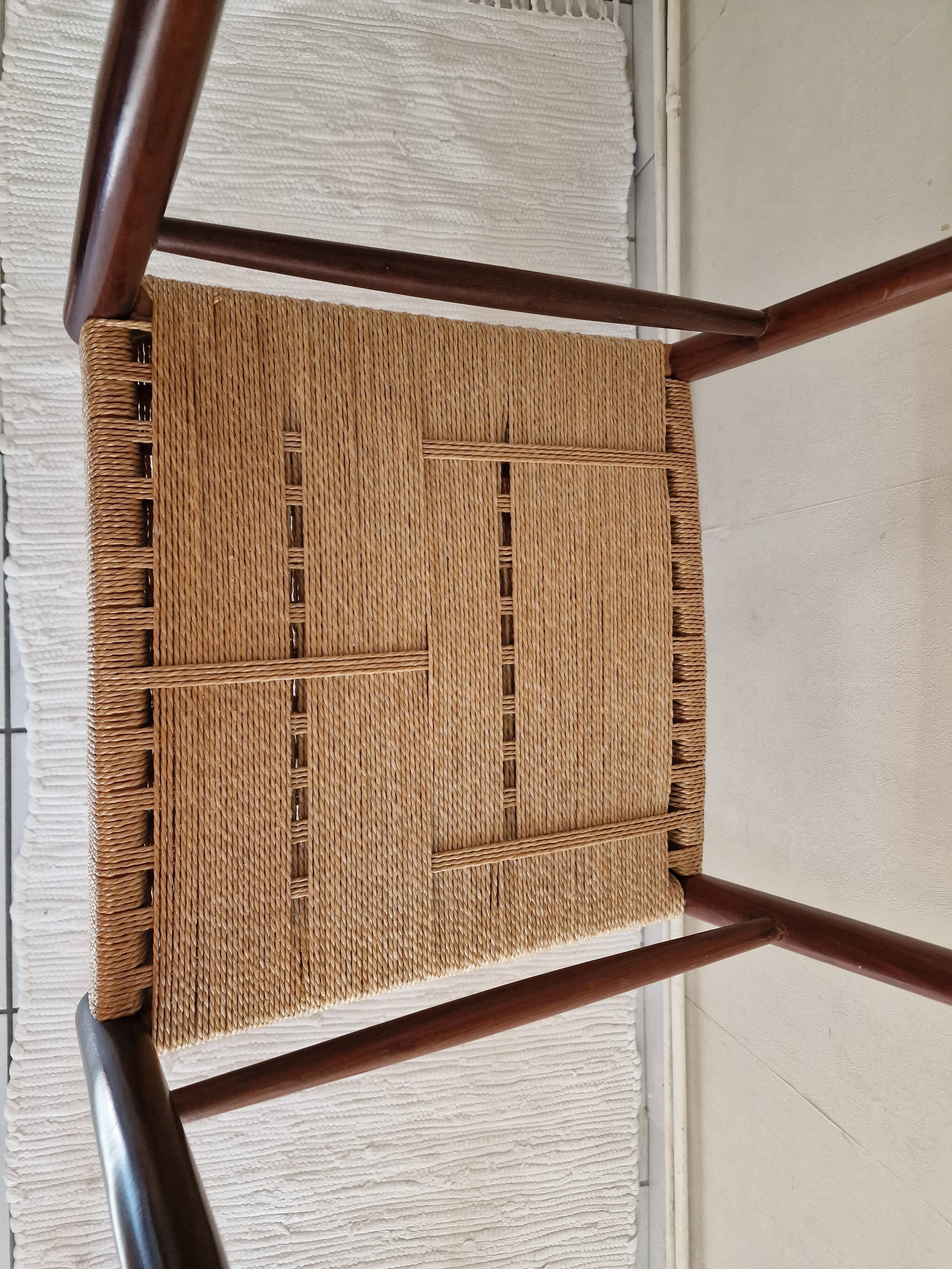 Chaise danoise en teck et corde