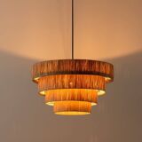 Moroccan handmade lampshade in rattan, wicker lampshade, straw lampshade