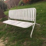 Foldable bench in metal and wood