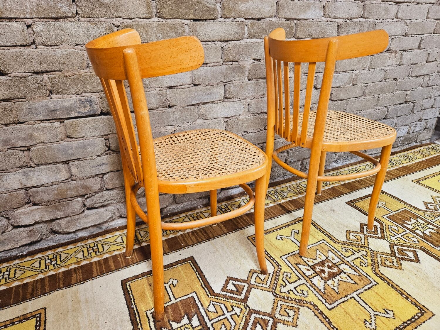 Pair of chairs bistrot 1960s vintage