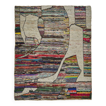 Handwoven Turkish Recycled Boho Rug 252 cm x 321 cm