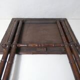 ancienne table pliable en bois imitation bambou XIXème