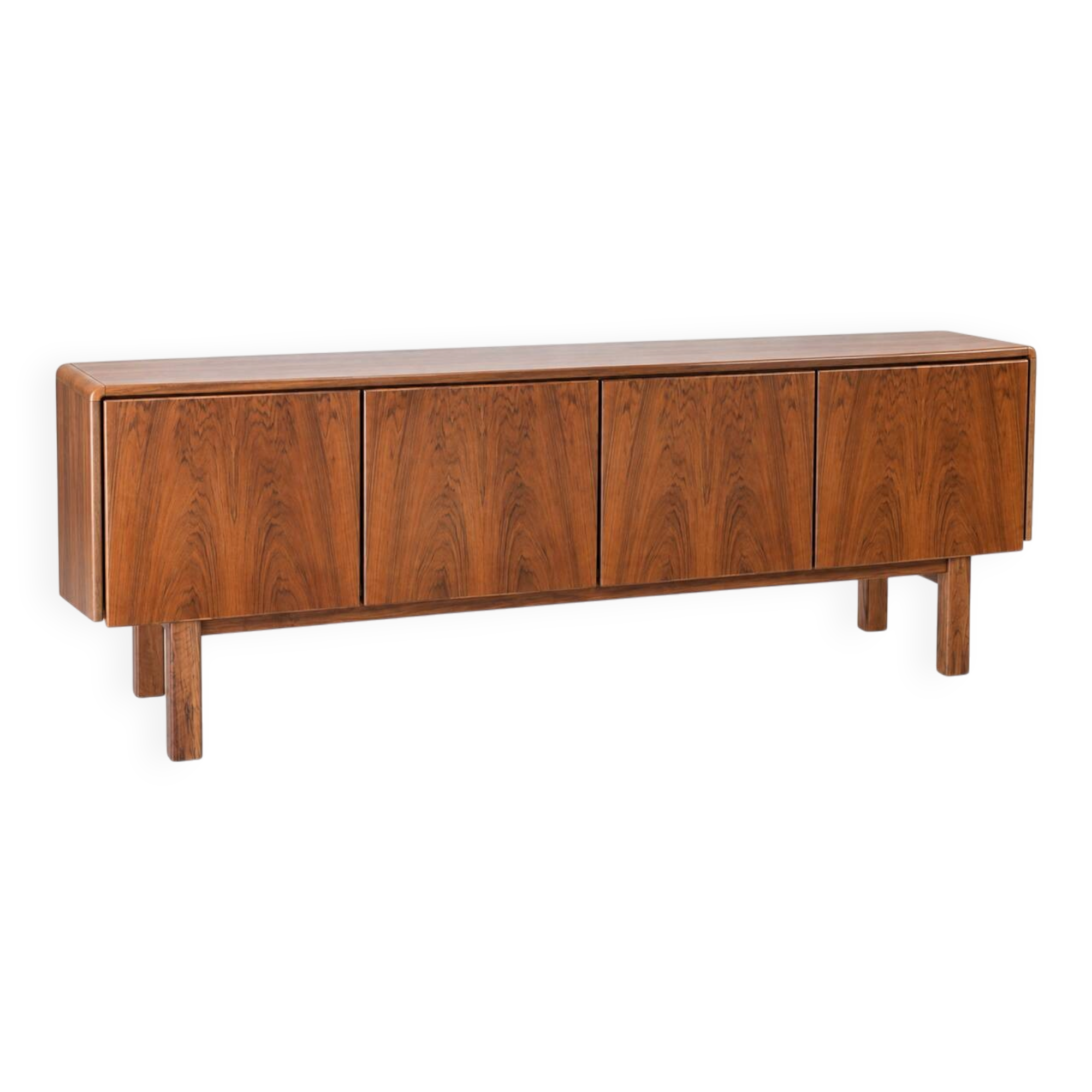 Large walnut sideboard – Restored vintage Scandinavian buffet