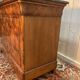 Commode époque Louis Philippe loupe de noyer marbre gris veiné