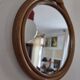 Drop mirror in rattan, 1960