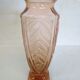Art Deco pink blown glass vase
