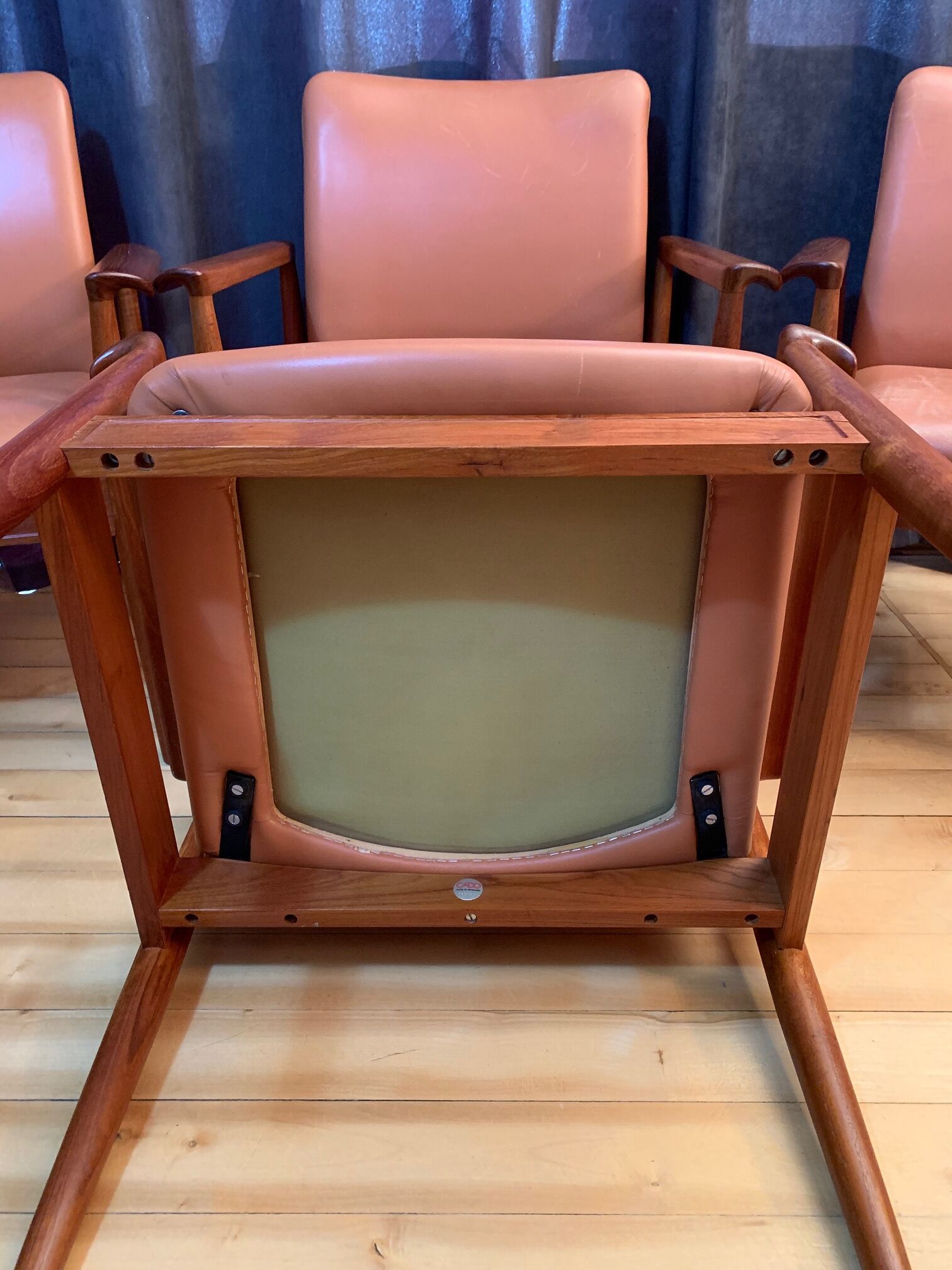 Set of six Diplomat armchairs, model 209 by Finn Juhl, Cado, 1960s