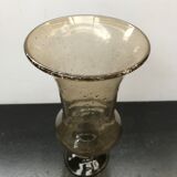 Biot style vintage bubble glass standing vase