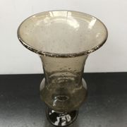 Vase sur pied style Biot verre bullé vintage