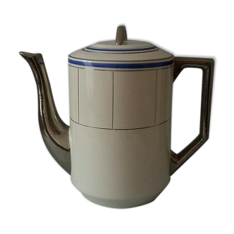 Cafetière en faïence Hamage & Moulin des loups époque art deco