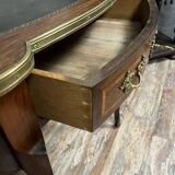 Louis XV style kidney-shaped desk with marquetry on all sides, circa 1850