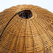 Very rare original XXL rattan ball pendant lamp | Mid Century Modern | Ø 66