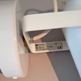 3 white lacquered metal wall lights from the 1970s.