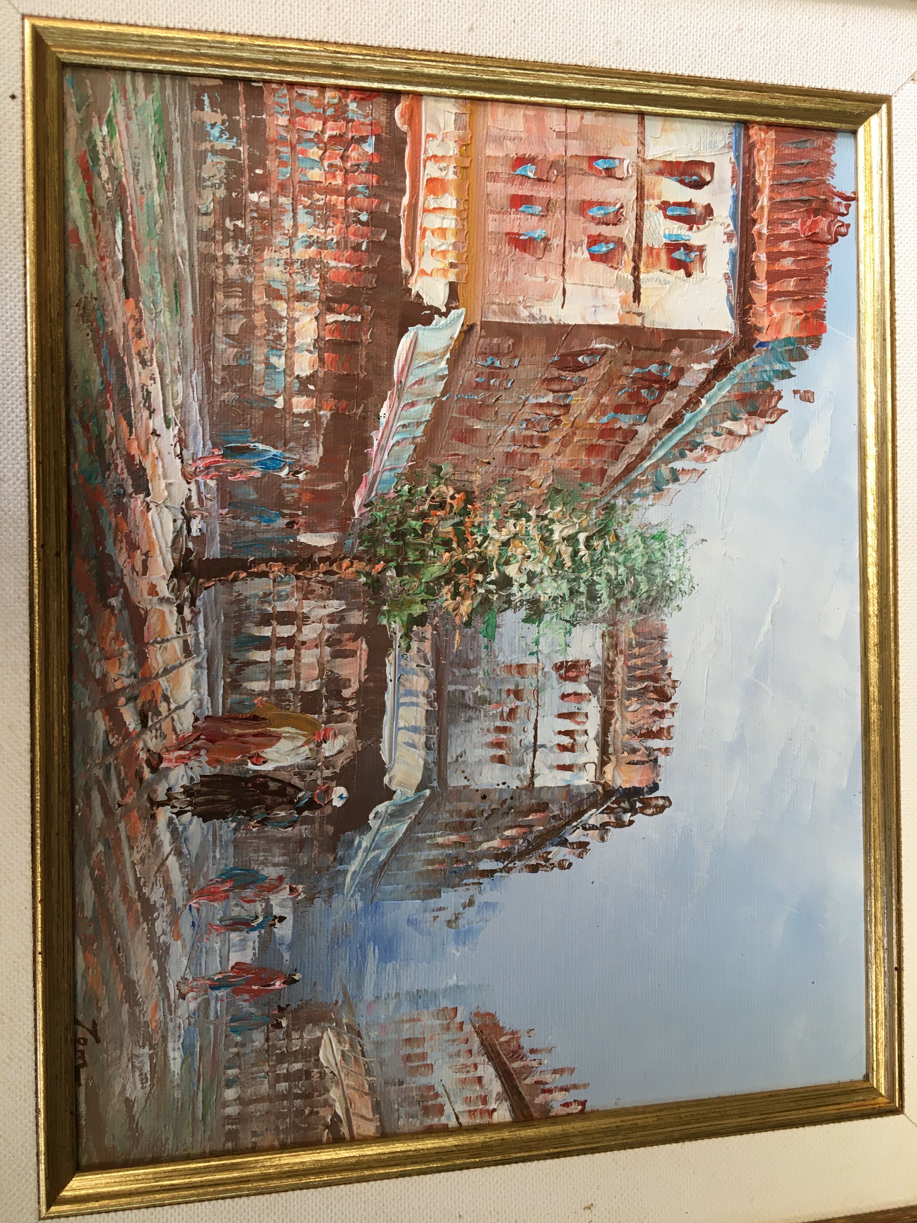 Tableau peinture signée Tom