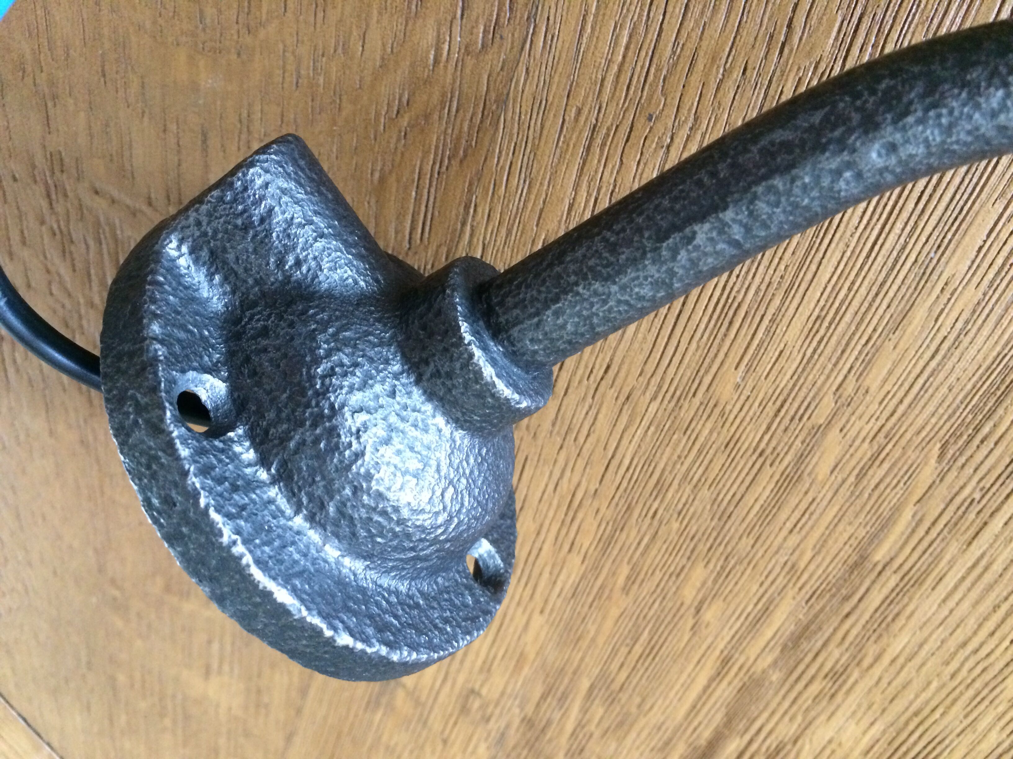 Industrial swan collar sconce