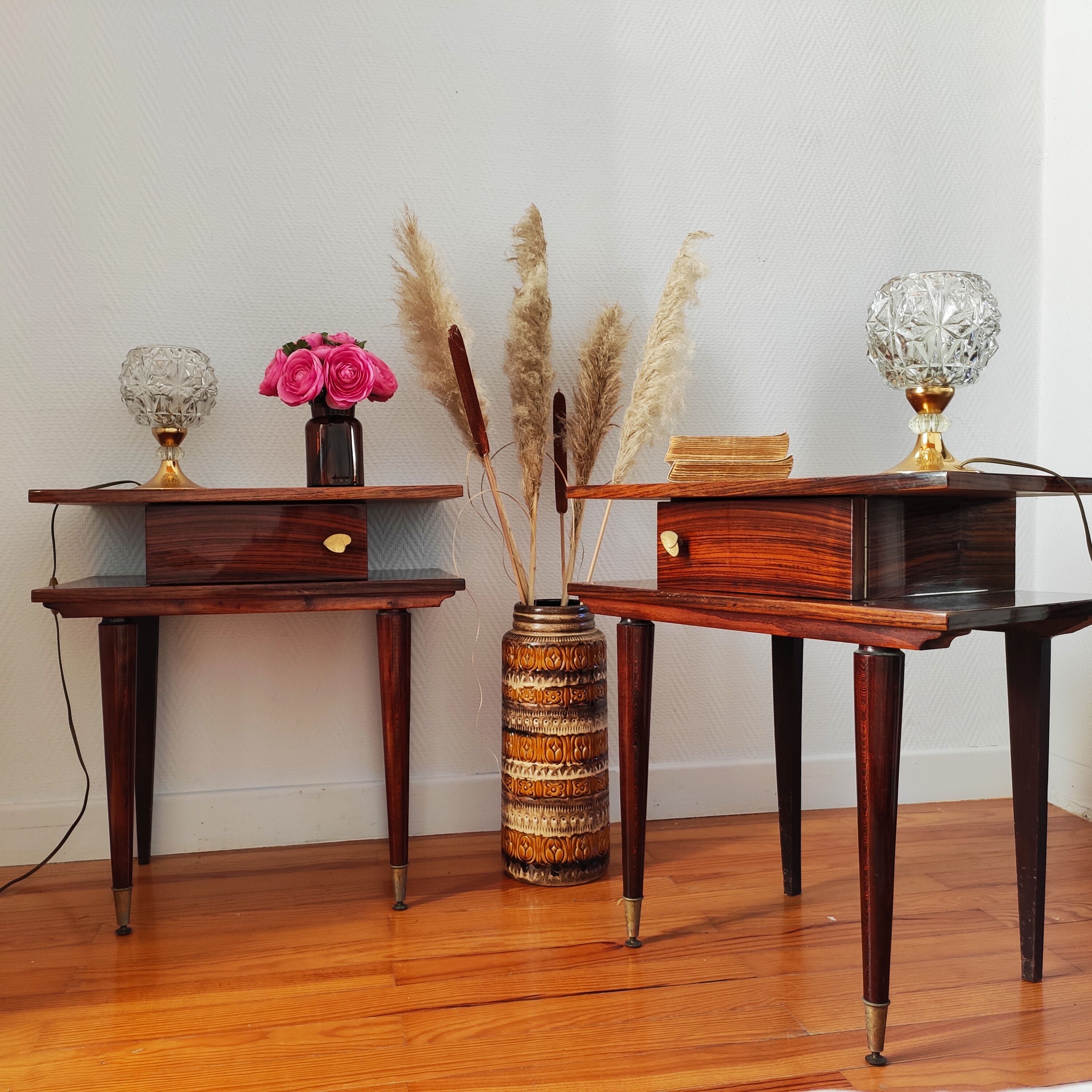 Pair of vintage bedside tables