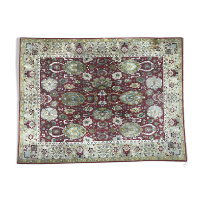 Tapis ancien agra français janus point lys 250x350 cm