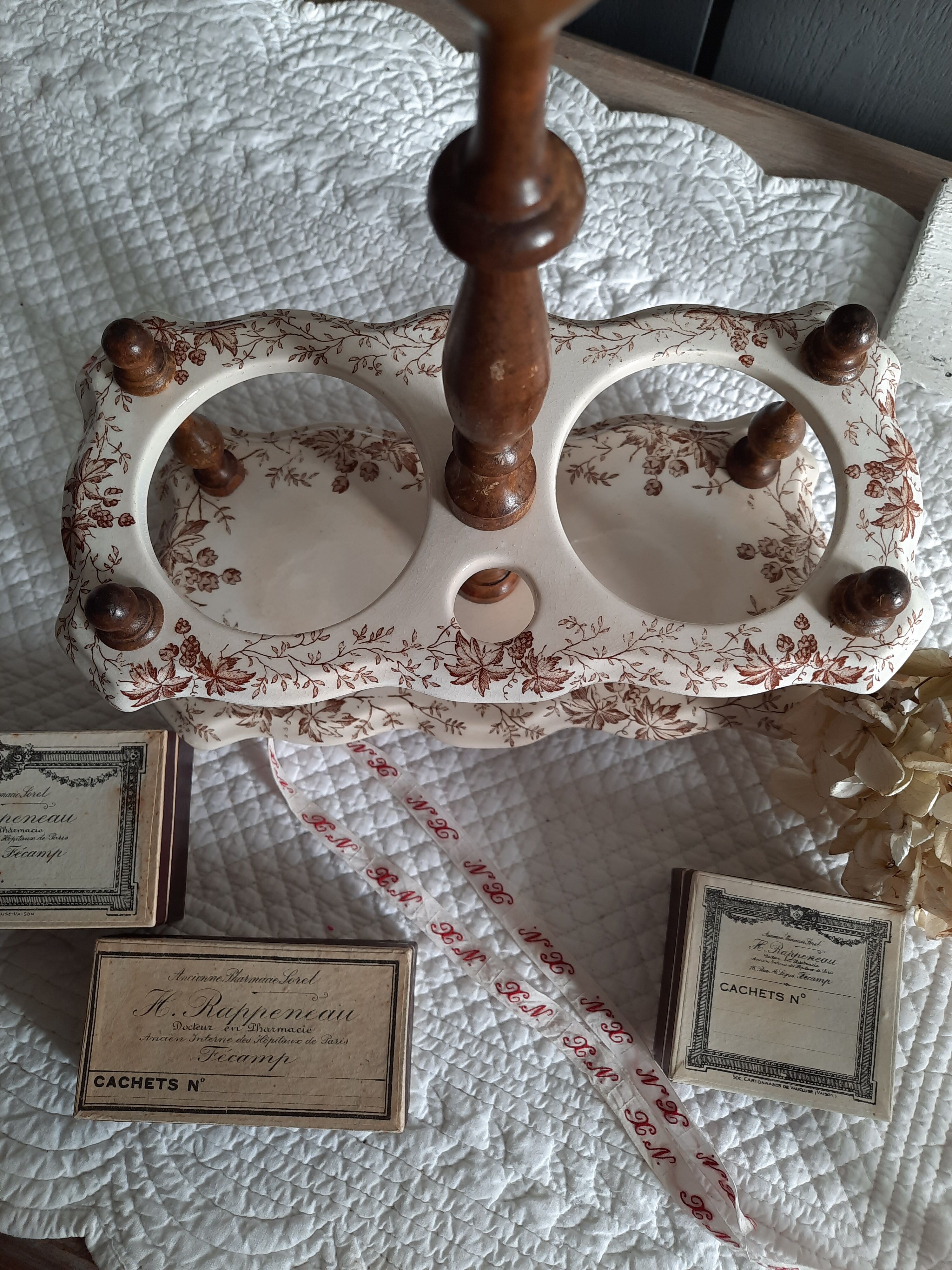 Oil and vinegar maker in earthenware iron earth napoleon III era