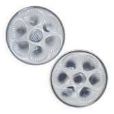 Set of 2 Moulin des Loups oyster plates – antique earthenware